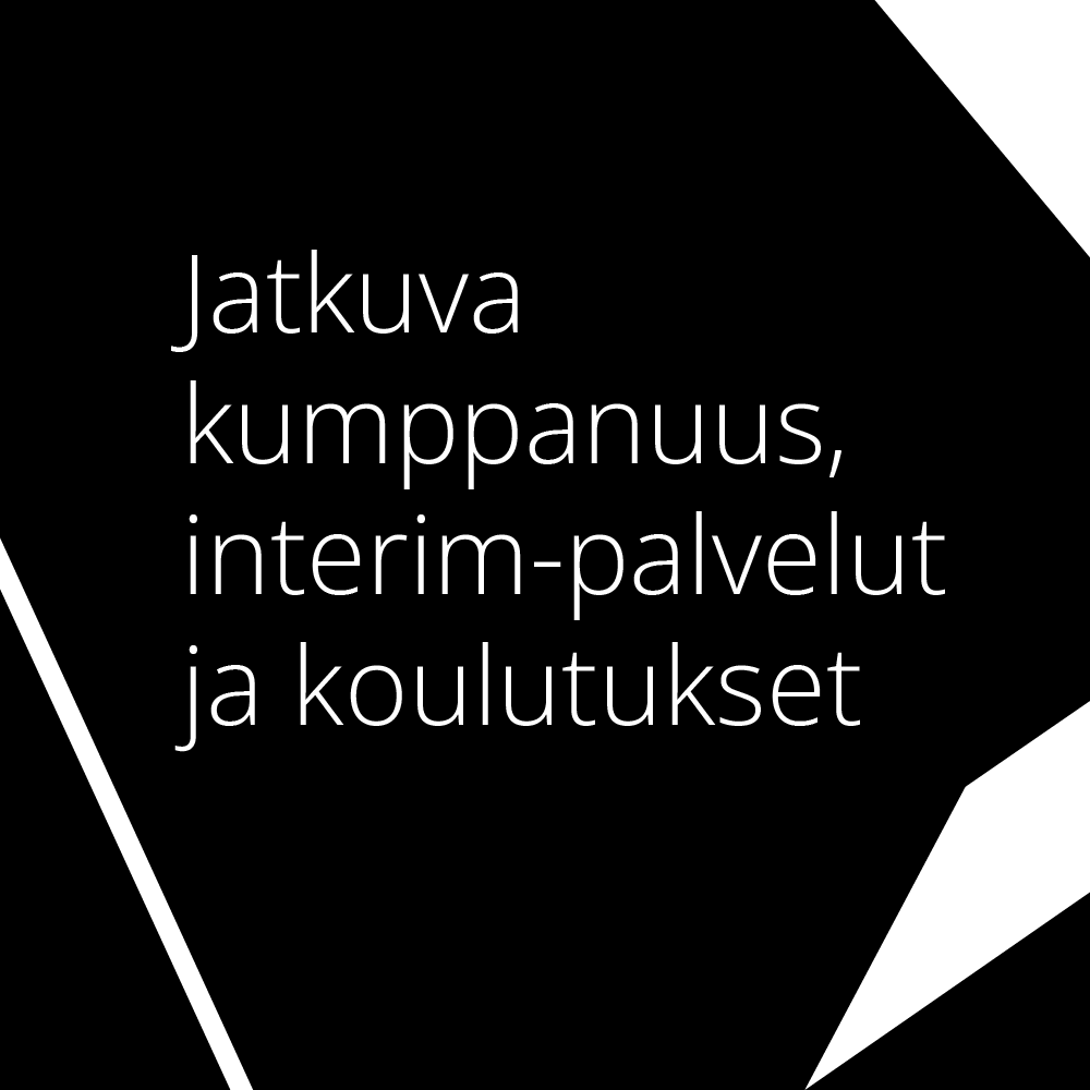 Jatkuva kumppanuus, interim-palvelut ja koulutukset.